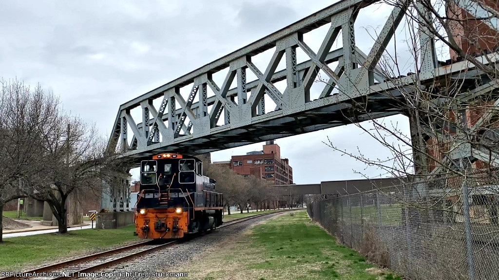 AB 1501 heads to Elio Chem and under the long abandoned A&BB RR bridge